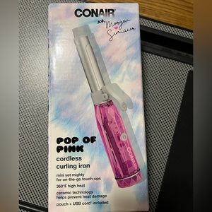 Conair Pop of pink cordless curling iron